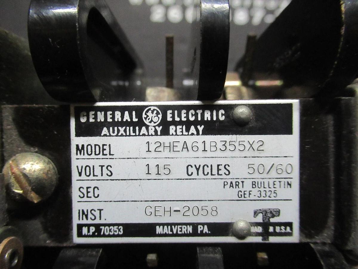 Used GENERAL ELECTRIC ROTARY SWITCH AND AUXILLIARY RELAY GEH-2058 12HEA61B355X2