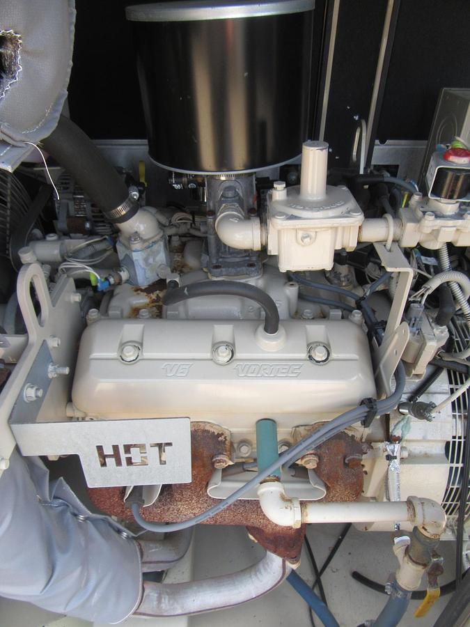 Used 30 KW NATURAL GAS PROPANE GENERATOR KATOLIGHT 120/240V RE-CONNECTABLE 347HRS VIDEO WE SHIP