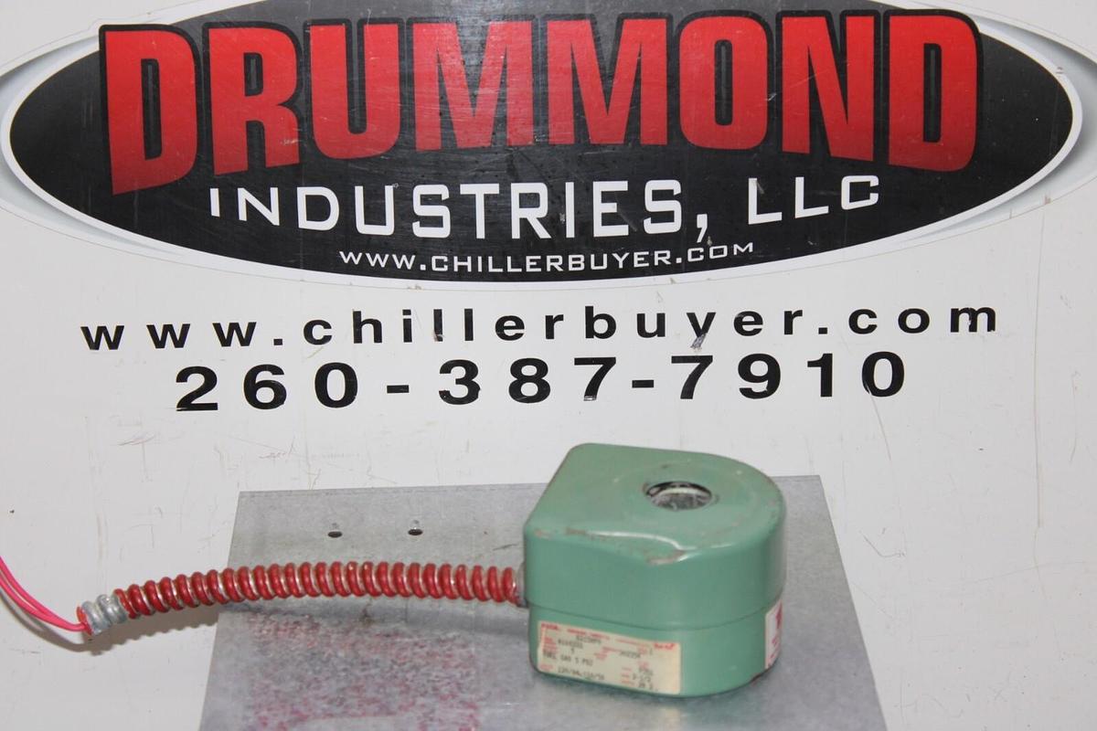 Used ASCO RED HAT SOLENOID SHUT OFF VALVE 8215A90 5 PSI 110/120 VOLT NEMA 1 2.5"