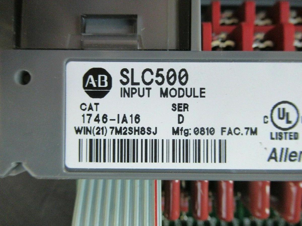 Used ALLEN BRADLEY SLC500 INPUT MODULE 1746-IA16 SER: D **WARRANTY INCLUDED**