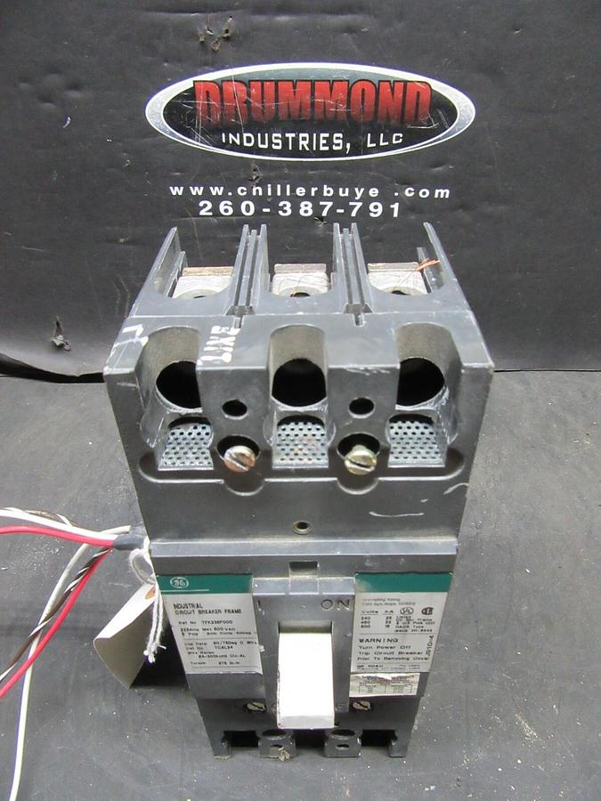 Used GE CIRCUIT BREAKER TFK236F000 175 AMP TRIP 600 VAC 3-POLE W/ AUXILIARY SWITCH