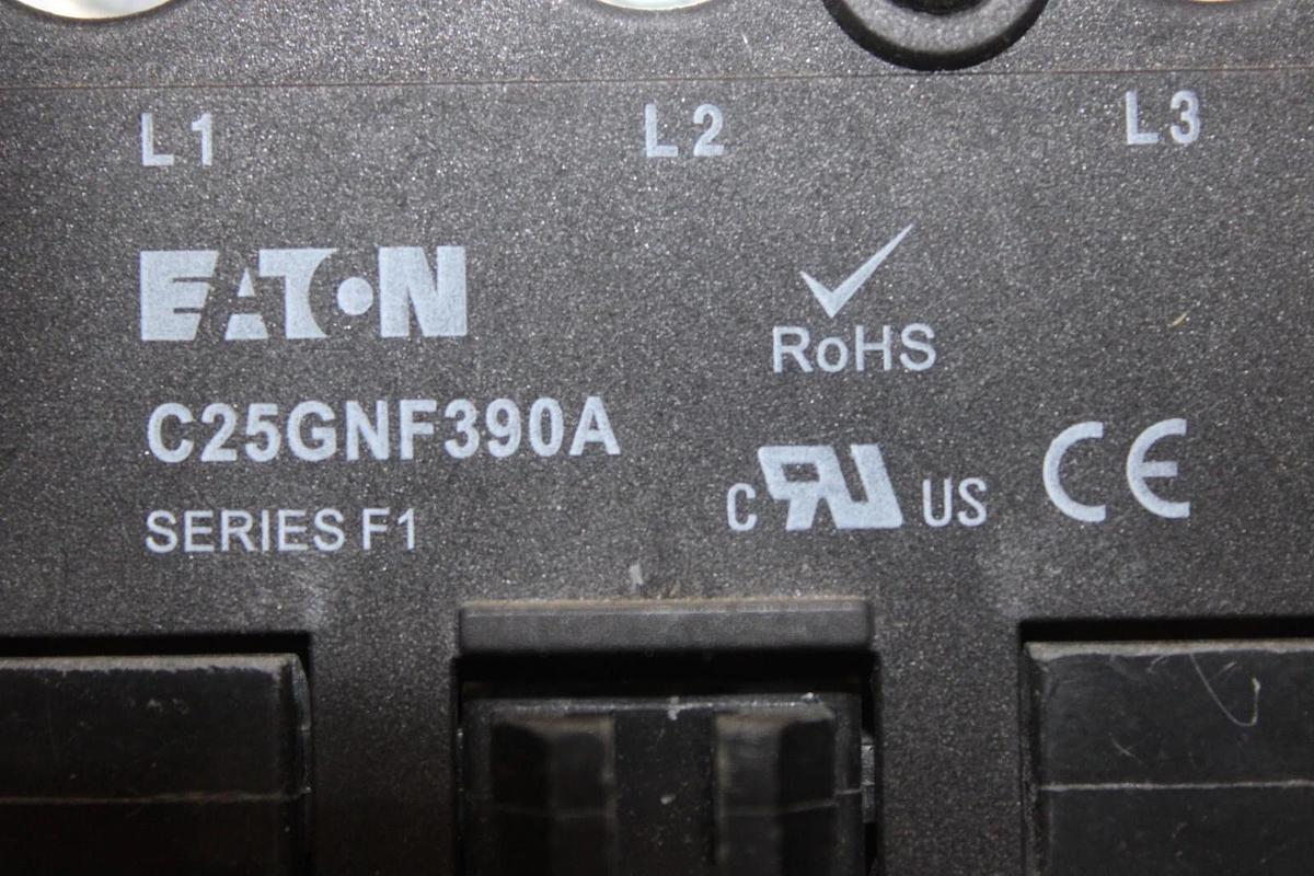 Used EATON CONTACTOR C25GNF390A 90 AMP 600 VOLT 50 HP 37 KW 3-PHASE 3-POLE