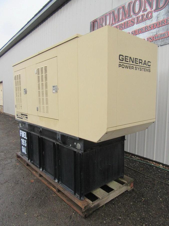 Used 50 KW DIESEL GENERATOR GENERAC 120/240V 1 PH ONLY 137.5 HRS  ENCLOSED 50 KW