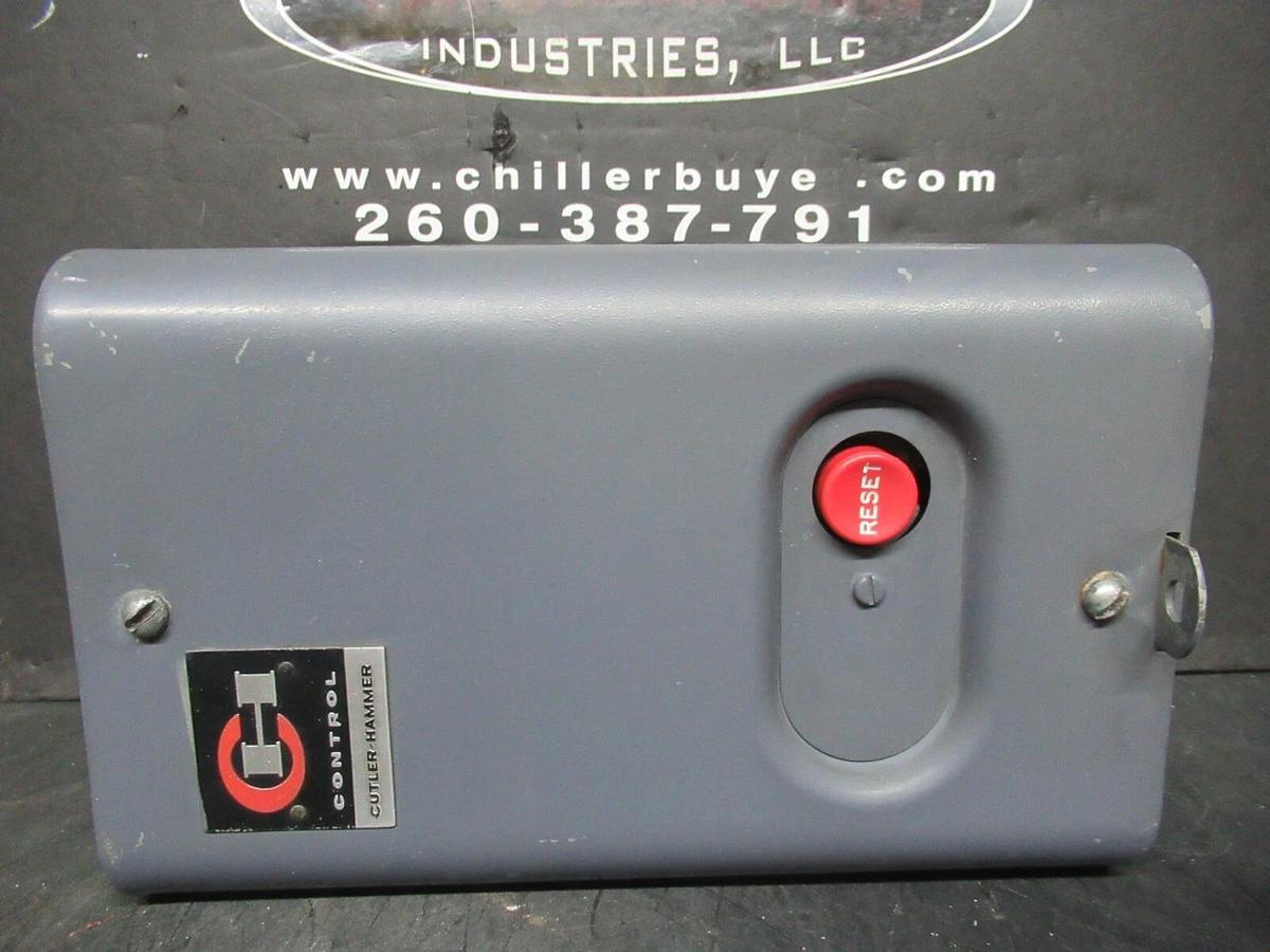 Used ENCLOSED CUTLER HAMMER STARTER FOR AC UNIT 9586H7132B 30 AMP 600 VAC 4-POLE