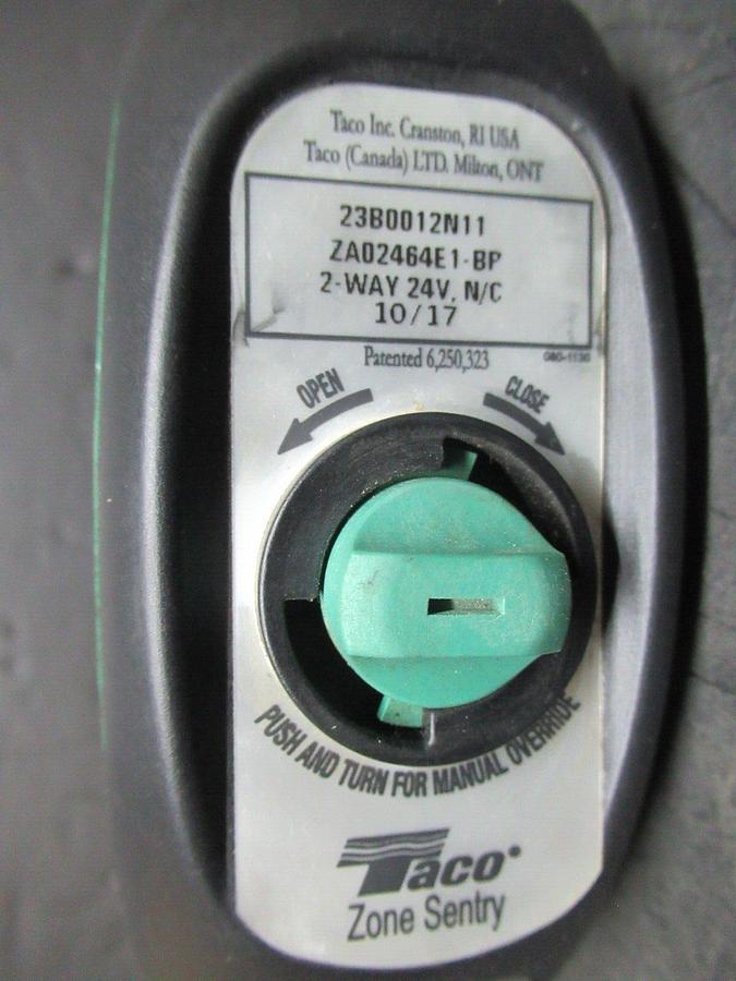 Used TACO ZONE SENTRY ACTUATOR 23B0012N11 2-WAY 24 VOLT **WARRANTY INCLUDED**