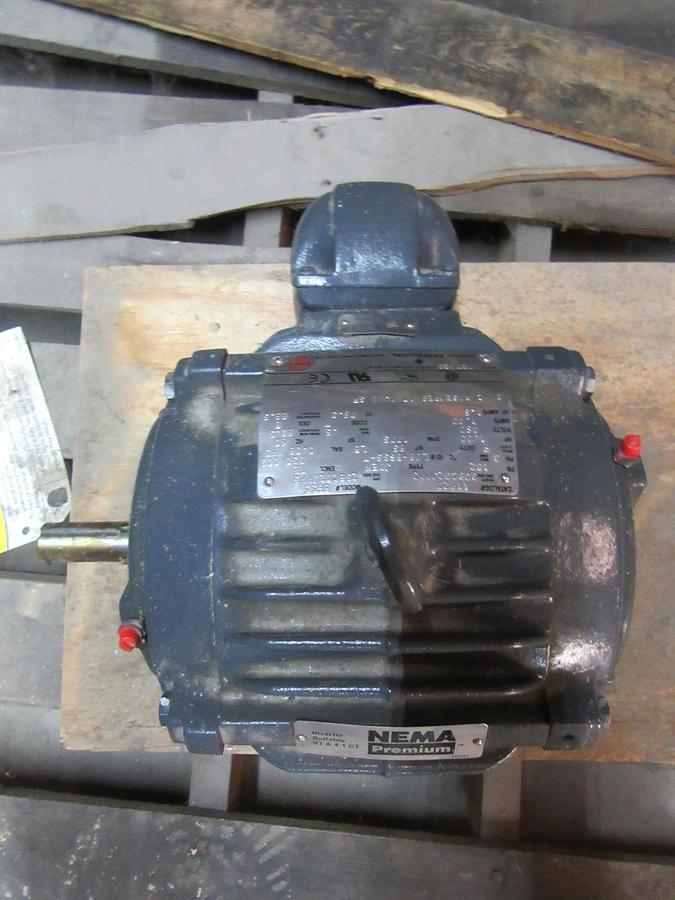 Used EMERSON INVERTER MOTOR A1P2C FRAME 182 ENCL TE 3PHASE 1775RPM 1HP 460V 1.4A 60HZ