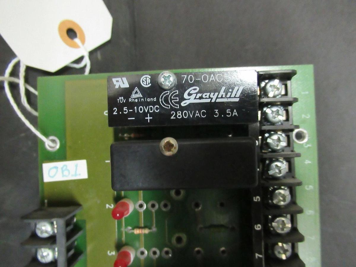 Used CROUZET SLOT RELAY CIRCUIT BOARD PB-24 57-105 REV W W/ TYCO OAC-5A RELAYS