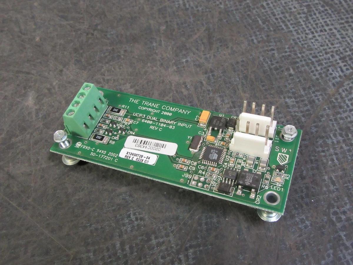 Used TRANE UPC3 DUAL BINARY INPUT CIRCUIT BOARD MODEL/REVISION: 6400-1104-03 REV C