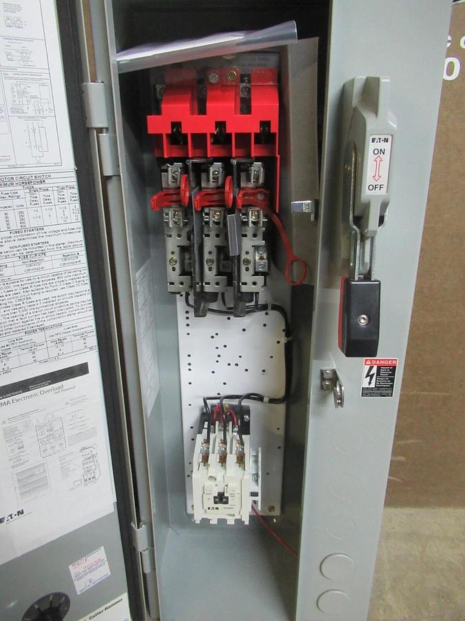 NEW SURPLUS EATON COMBINATION STARTER ECN1611AAB SIZE: 1 27 AMP 10 HP 600 VAC