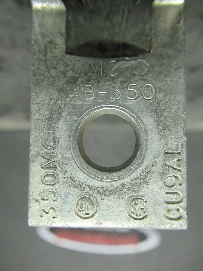 Used (3) QTY CMC AB-350 1 SINGLE BARREL MECHANICAL CONNECTOR LUGS TAP 350 MCM - 6