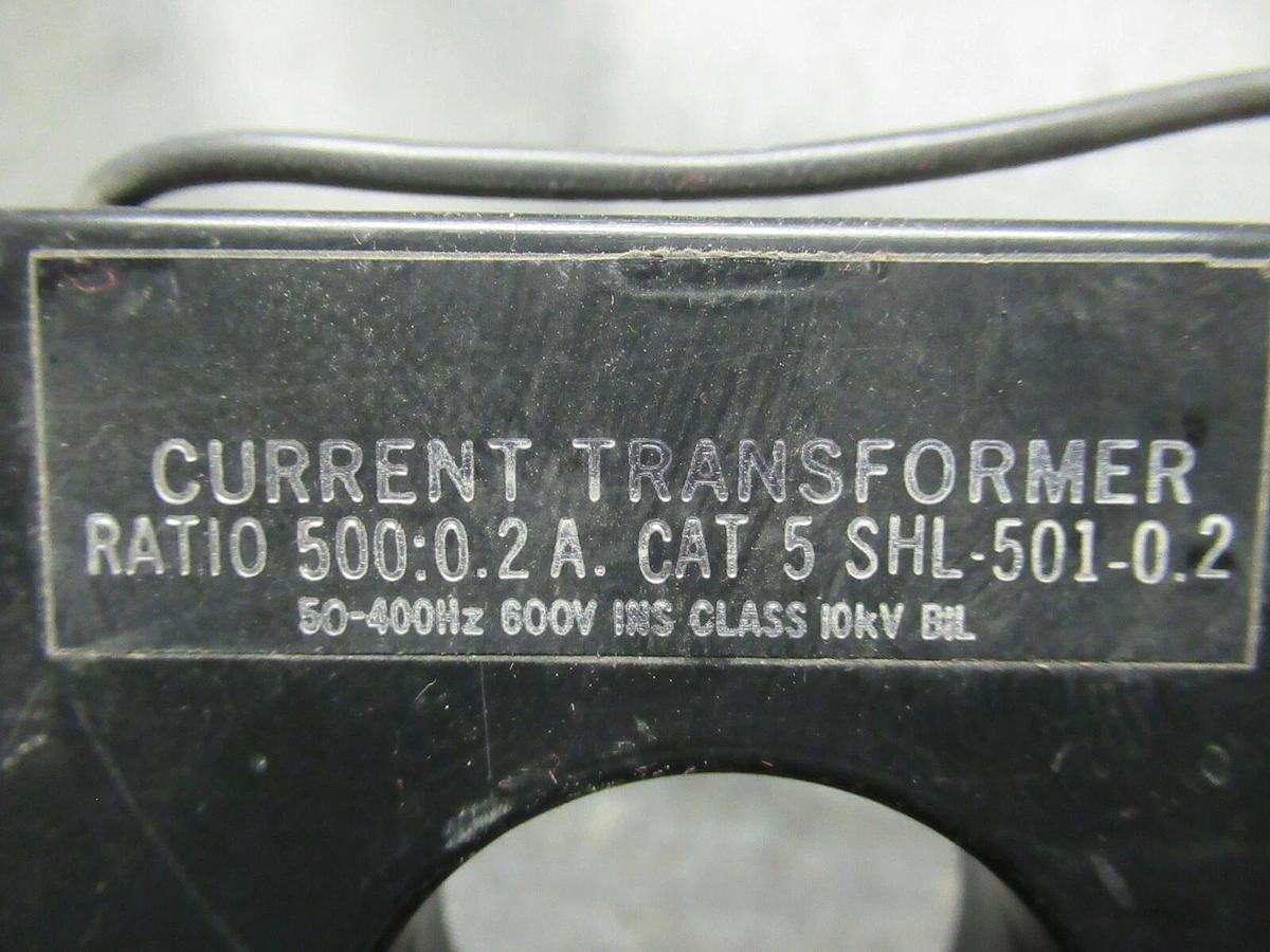Used EIL INSTRUMENTS CT RATIO: 500:0.2 50-400HZ 5-SHL-501-0.2 **WARRANTY INCLUDED**
