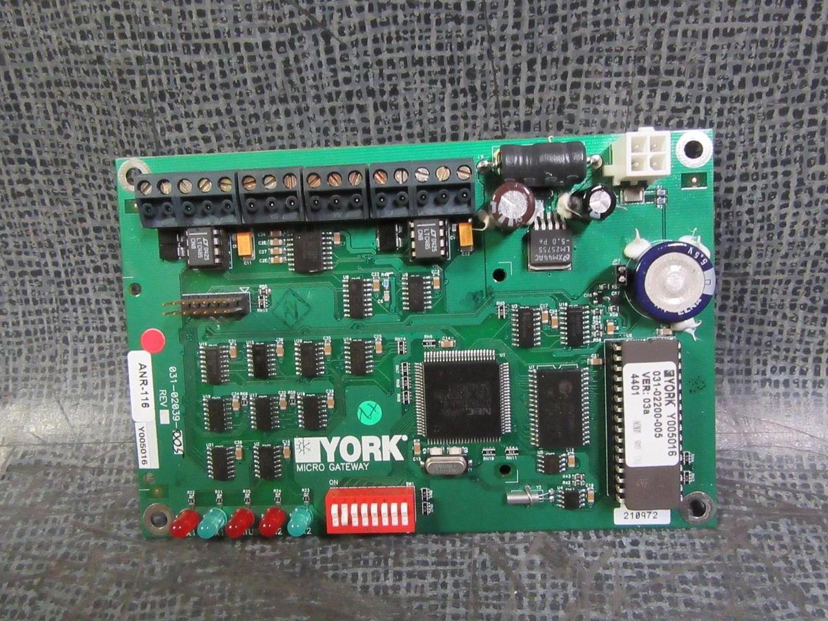 Used YORK CHILLER MICRO GATEWAY CIRCUIT POWER BOARD MODEL 031-02039-005 *WARRANTY*