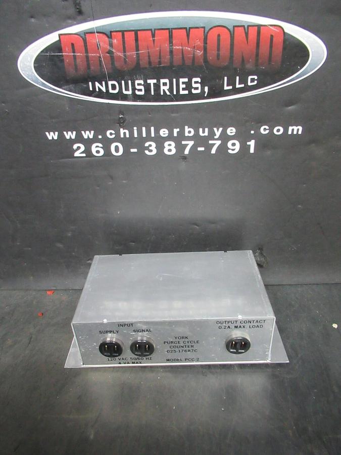 Used YORK PURGE CYCLE COUNTER 025-17687C PCC-2 120 VAC @ 4 VA **WARRANTY INCLUDED**
