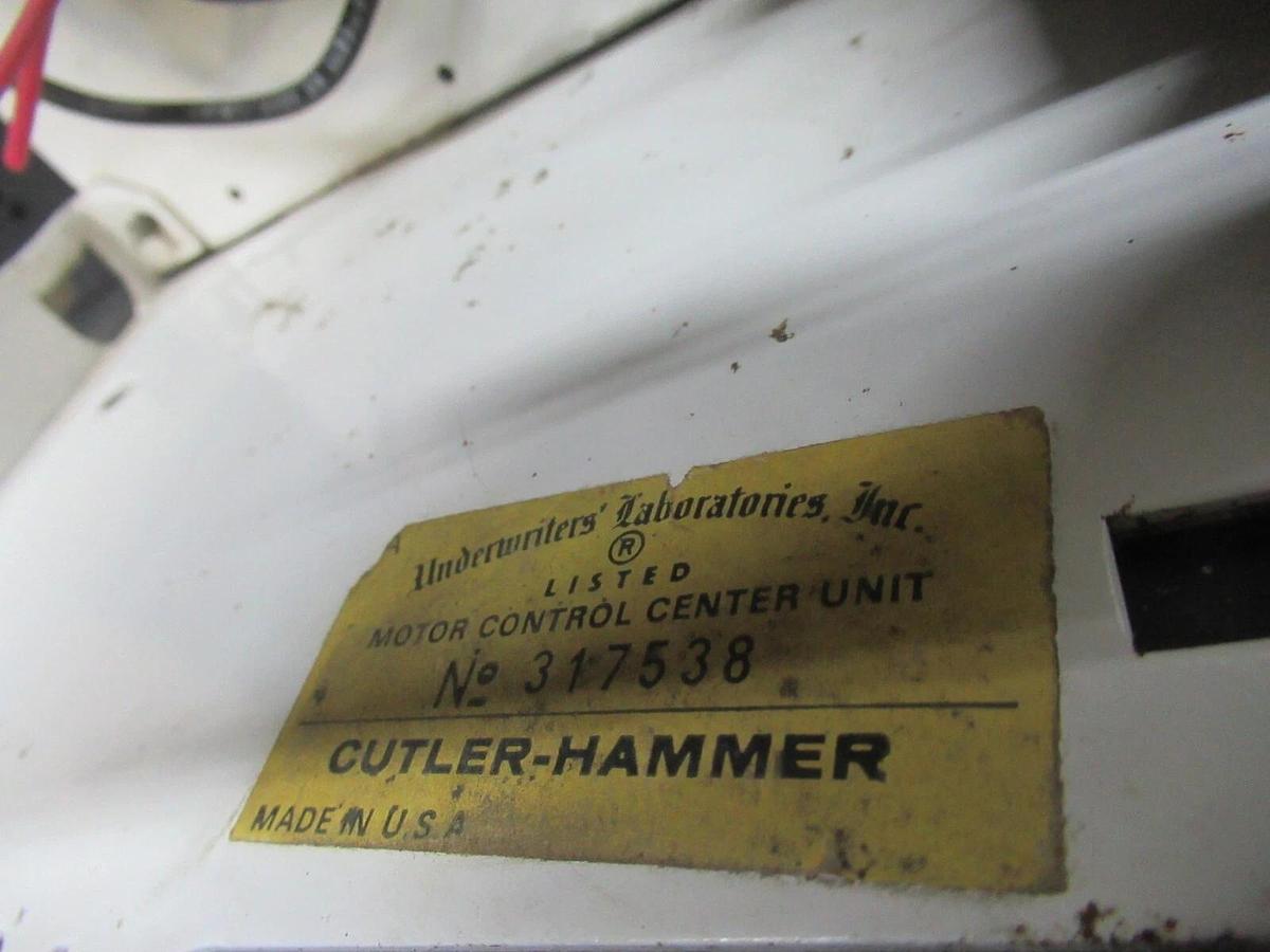 Used CUTLER HAMMER MOTOR STARTER CONTROL 12" W/ A10CN0 NEMA SIZE 1 7 AMP 600 VAC