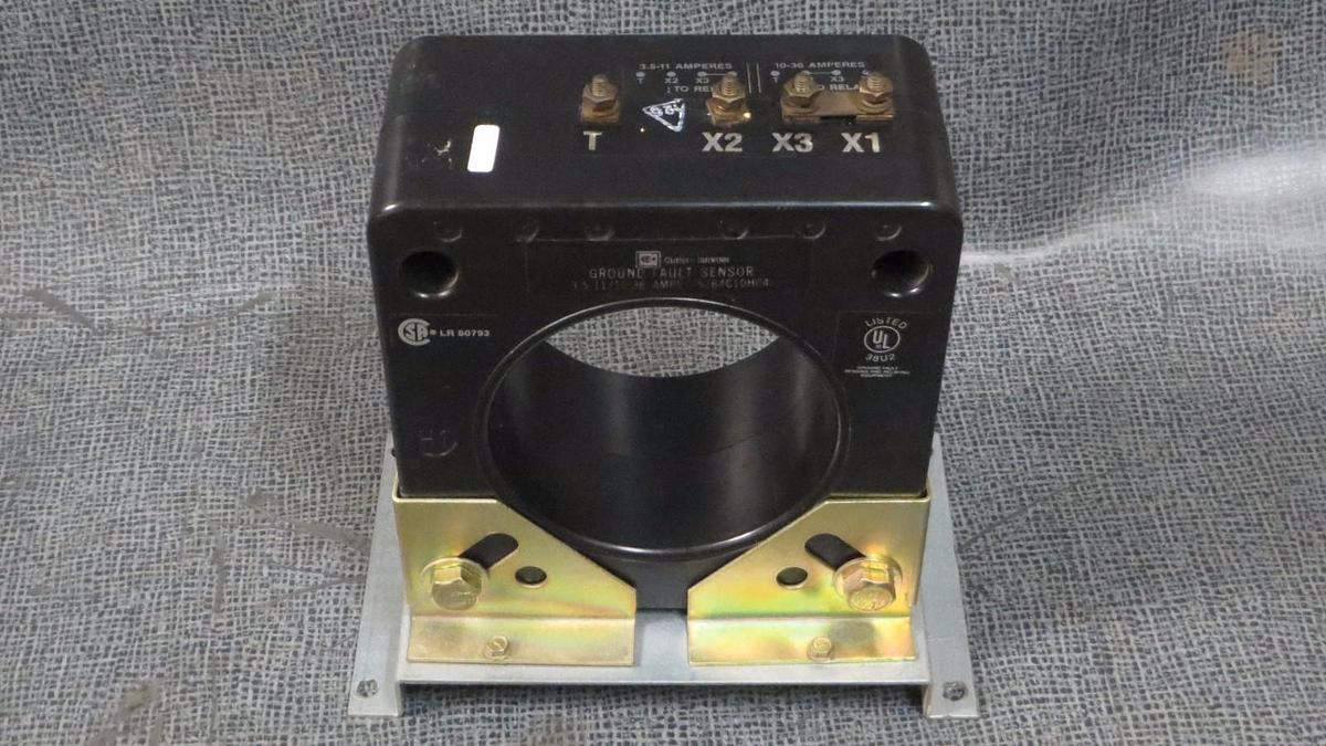 Used CUTLER HAMMER GROUND FAULT SENSOR 3.5-11/10-36 AMP MODEL 5264C10H04