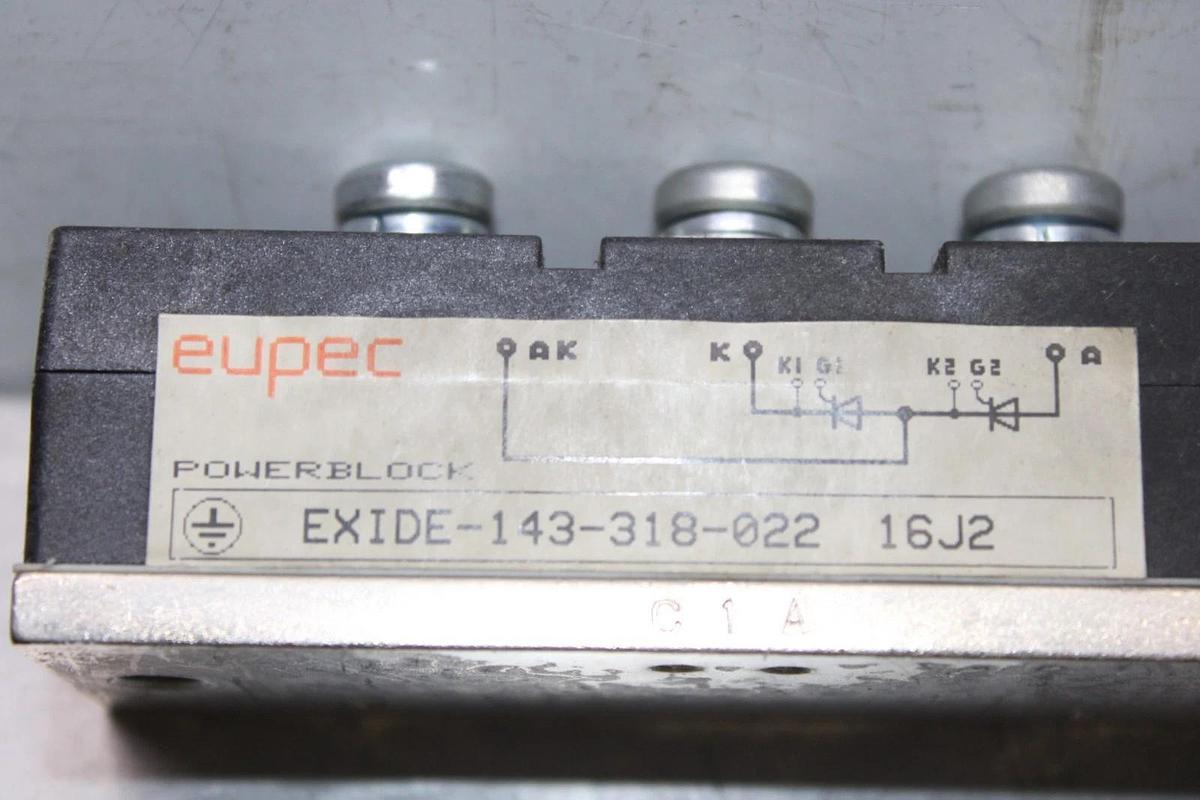 Used EUPEC POWERBLOCK POWER MODULE EXIDE-143-318-022 16J2 *WARRANTY*