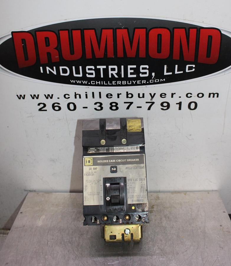 Used SQUARE D I-LINE CIRCUIT BREAKER FA34030 30 AMP 480 VOLT 3-POLE