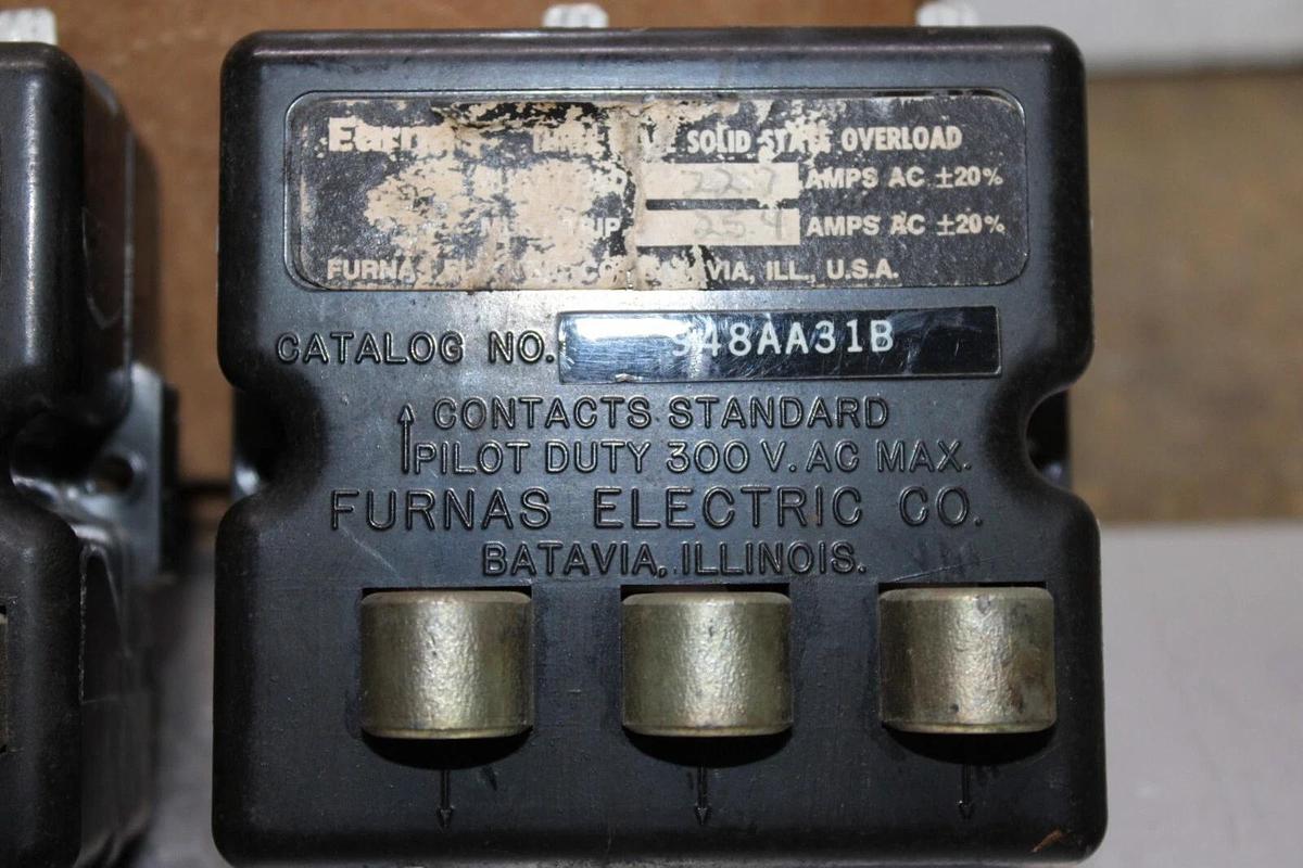 Used LOT OF 2 FURNAS SOLID STATE OVERLOAD 948AA31B 300 VAC 25.4 AMP *WARRANTY*