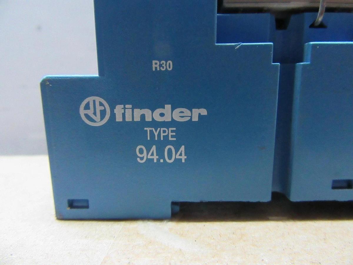 Used LOT OF 4 FINDER RELAY 55.34.9.024.0090 7 AMP 24 VDC W/ 94.04 BASE