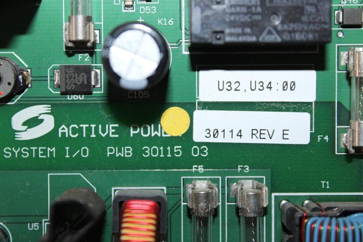 Used ACTIVE POWER SYSTEM I/O & DAUGHTER BOARD 30115-03 REV. E 30114 30127-04 30126-E