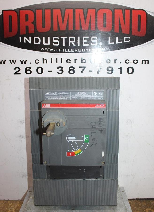 Used ABB MOLDED CASE SWITCH SACE S6 S6H-D 800 AMP 600 VAC 600 VDC 3-POLE S6H
