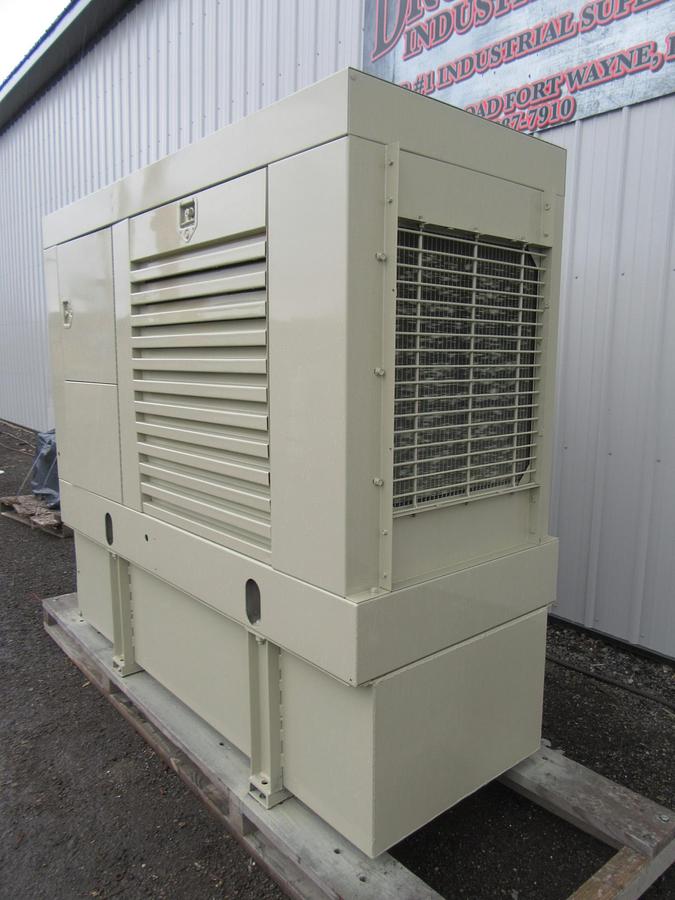 Used 50 KW DIESEL GENERATOR CUMMINS 120/240V B3.9-G1 RECONNECTABLE VIDEO ENCLOSED