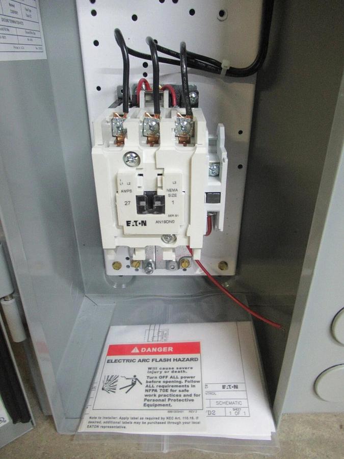 NEW SURPLUS EATON COMBINATION STARTER ECN1611AAB SIZE: 1 27 AMP 10 HP 600 VAC