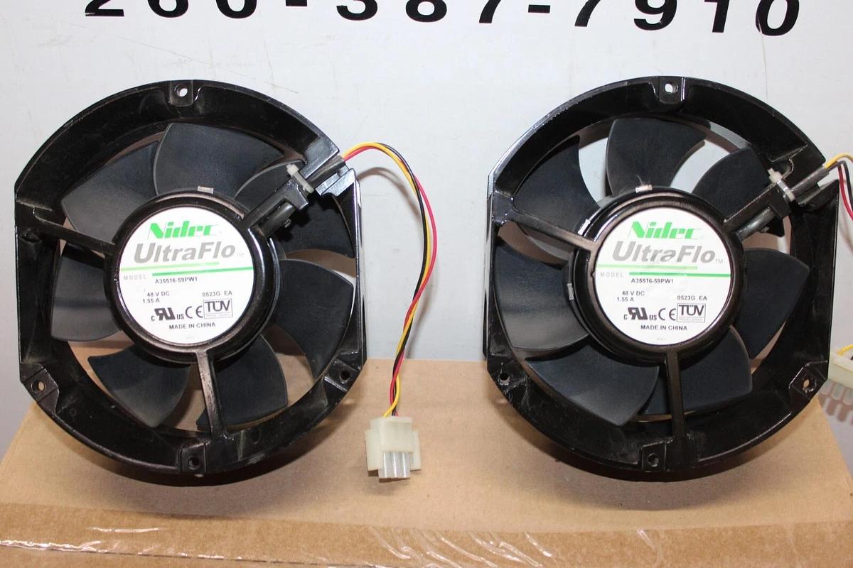 Used LOT OF 1 NIDEC ULTRAFLO COOLING FAN A35516-59PW1 48 VDC 1.55 AMP **WARRANTY**