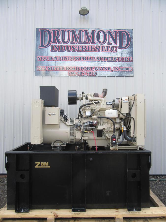 Used 60 KW DIESEL GENERATOR KATOLIGHT 120/240V RE-CONNECTABLE 536 HRS VIDEO WE SHIP