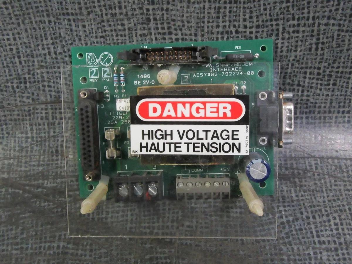 Used LIEBERT INTERFACE 02-792224-00 PWA SNMP / MODEM INTERFACE *WARRANTY INCLUDED*