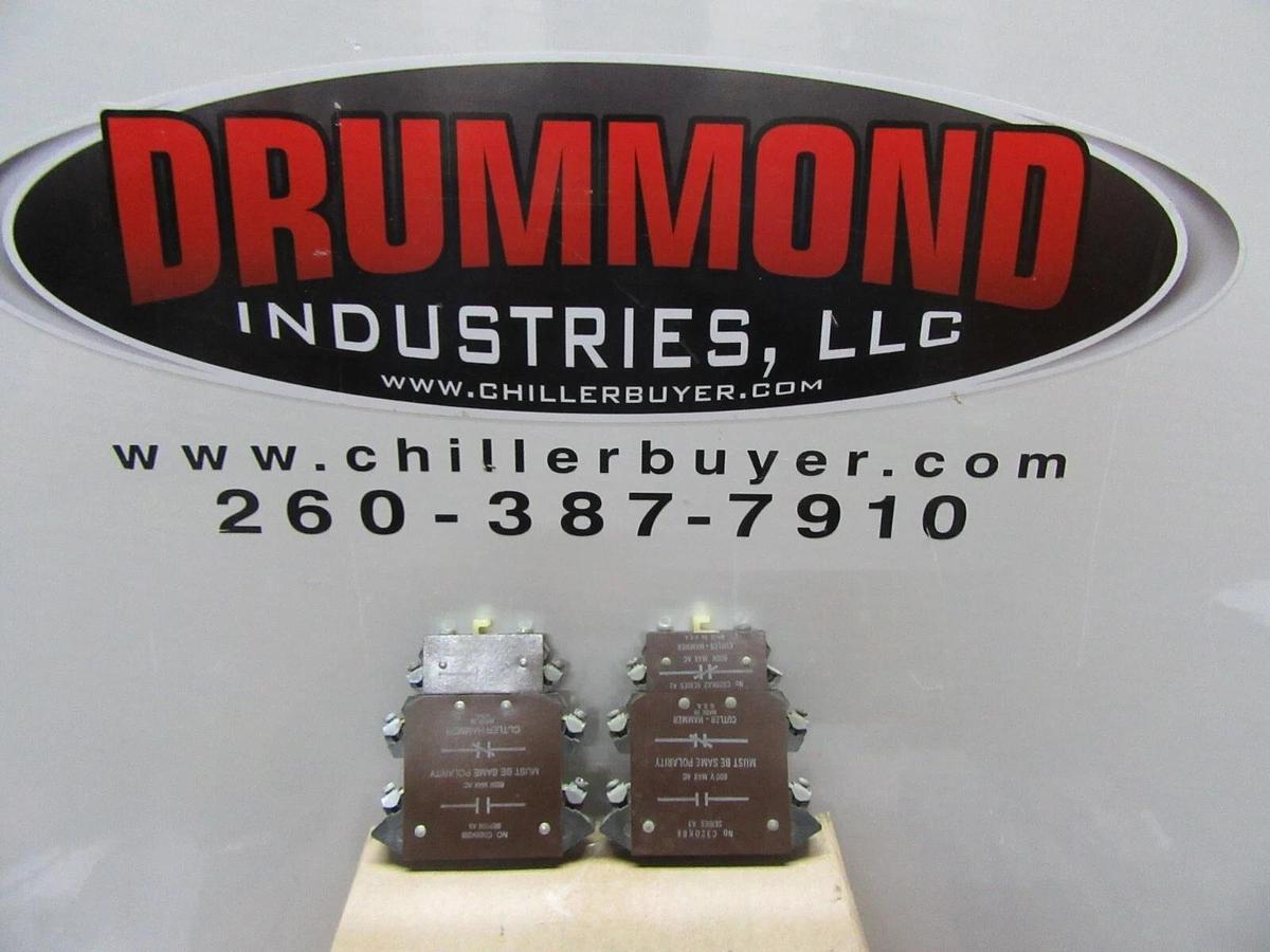 Used LOT OF 2 CUTLER-HAMMER AUXILIARY CONTACTS C320KB8 W/ C320KA2