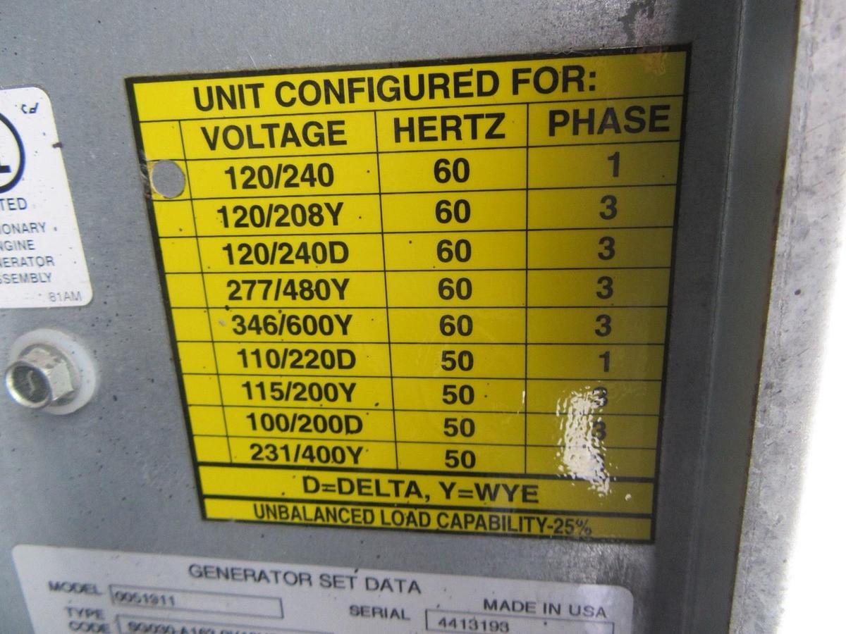 Used 30 KW GENERATOR GENERAC NATURAL GAS LP PROPANE 120/240V 1 PH SG030 399 HRS VIDEO