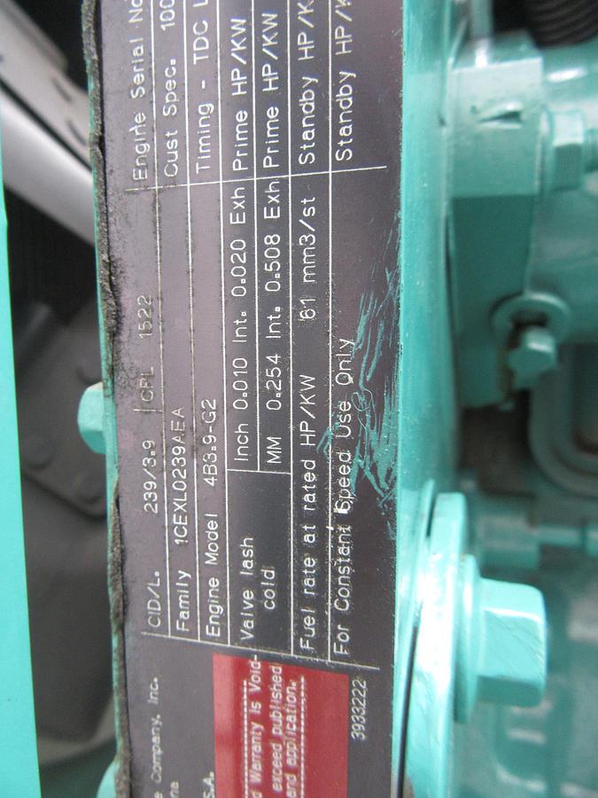 Used 35 KW DIESEL GENERATOR CUMMINS 120/240V B3.9-G2 RECONNECTABLE VIDEO WE SHIP