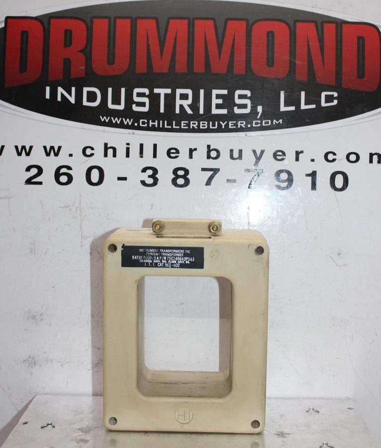 Used INSTRUMENT CURRENT TRANSFORMER 561-402 75C149640P043 4000:5 50-400HZ 600V