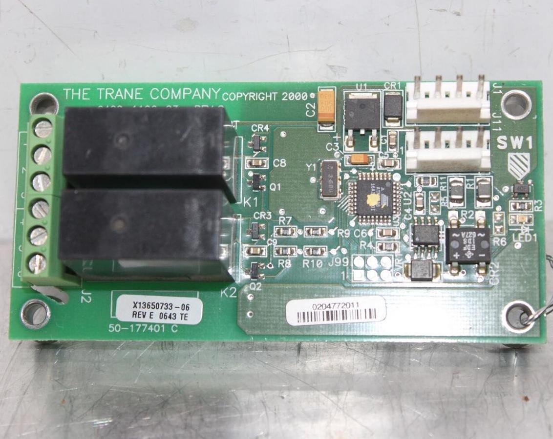 Used TRANE DUAL RELAY OUTPUT CIRCUIT BOARD X13650733-06 REV. E **WARRANTY INCLUDED**