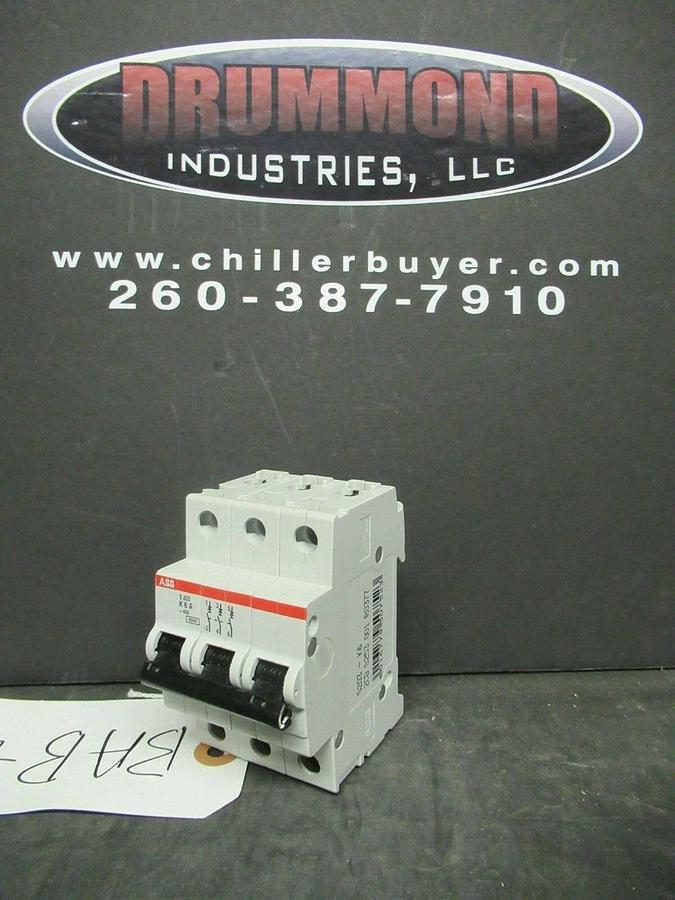 Used 6 AMP ABB BREAKER S203-K6 400 VAC 3 POLE **WARRANTY INCLUDED**