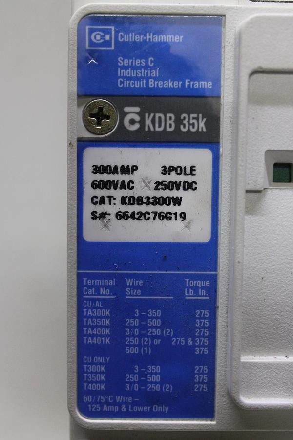 Used ALLEN-BRADLEY CIRCUIT BREAKER 140U-N5L3-E12 SER. A 1200 AMP 600 VAC 3-POLE