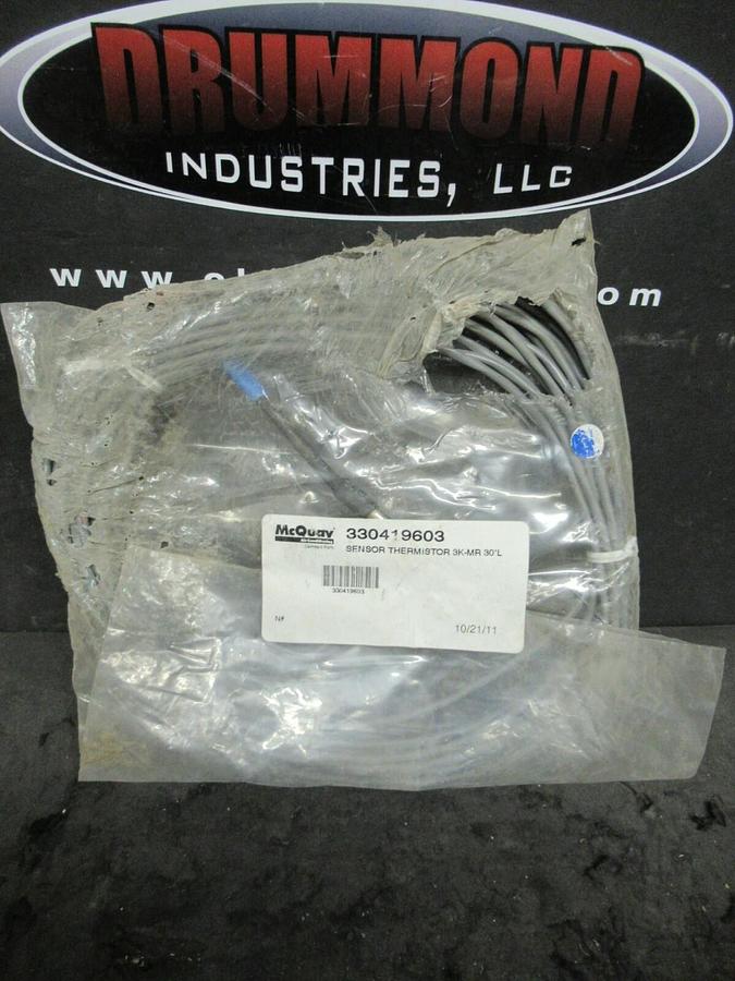 GENUINE MCQUAY LEAVING WATER TEMPERATURE SENSOR THERMISTOR 3K-MR 30' L 330419603