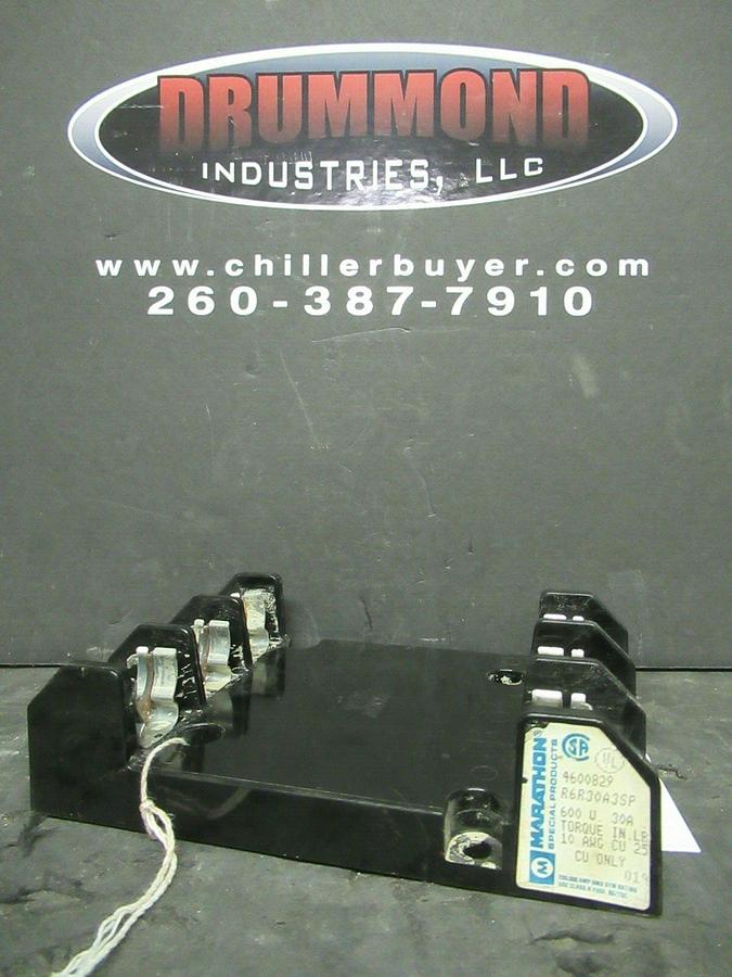 Used MARATHON FUSE HOLDER R6R30A3SP FOR 30 AMP 600 V FUSES **WARRANTY**