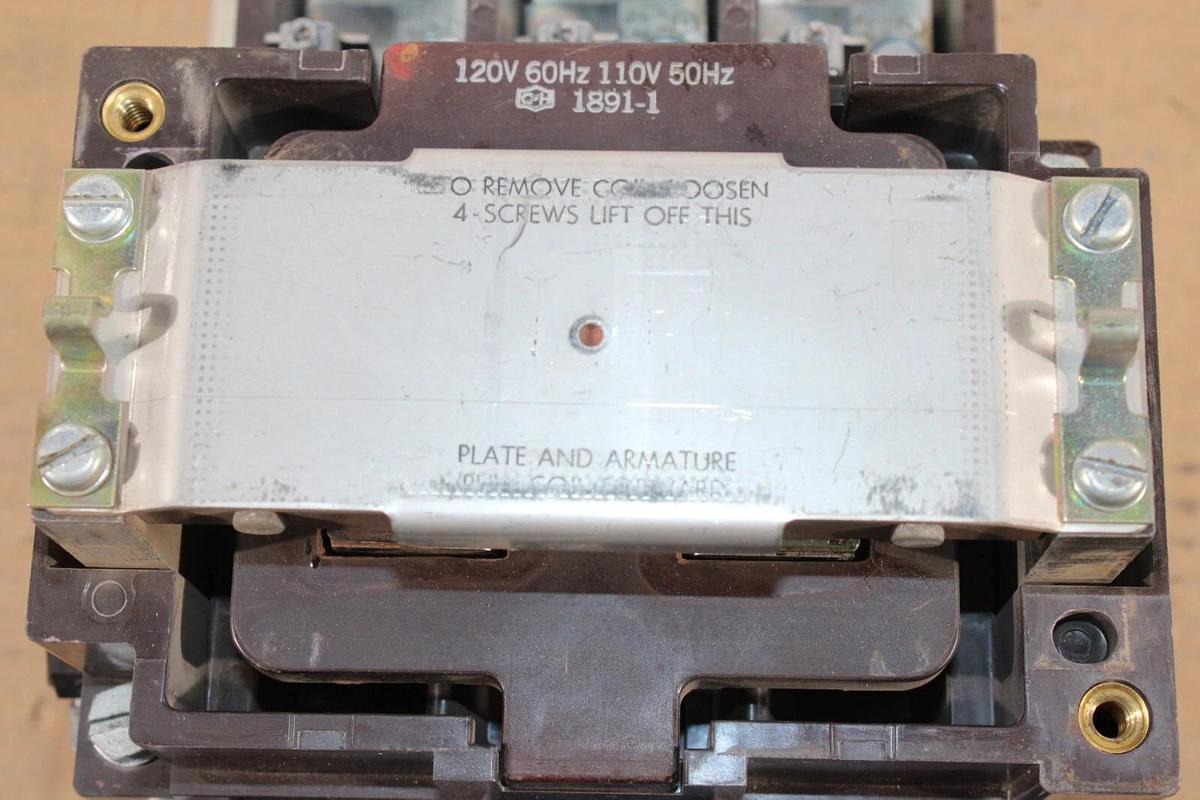 Used CUTLER HAMMER CONTACTOR C832LN1 350 AMP 600 VOLT 3-PHASE COIL: 120V **WARRANTY**