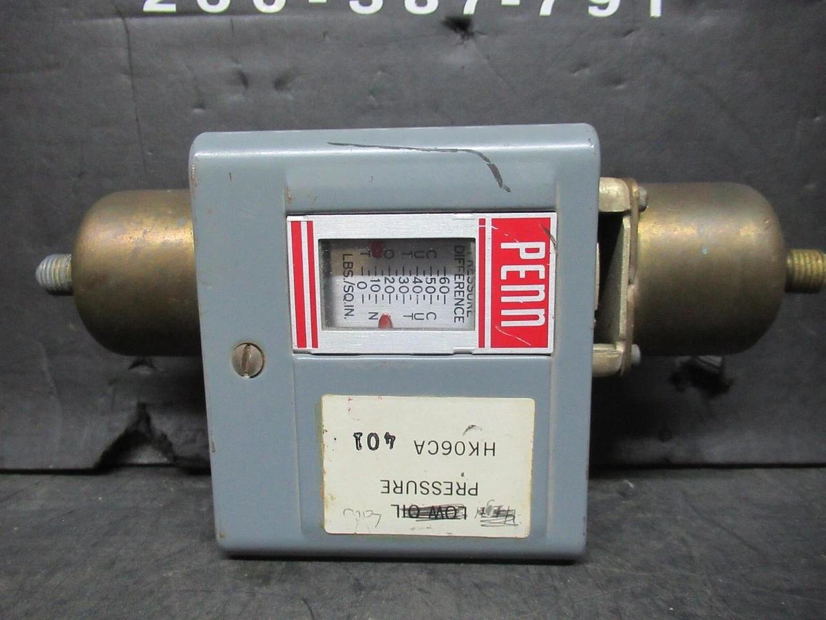 Used PENN DIFFERENTIAL PRESSURE CONTROL HK06CA401 / 274BP10 230 VAC 13.9 AMP