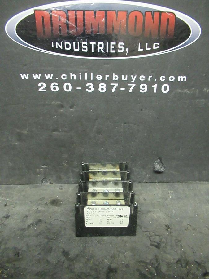 Used GOULD SHAWMUT 63102 DISTIBUTION LUG SET PDB 4 POLE #4 - #14 LUGS 600 VAC
