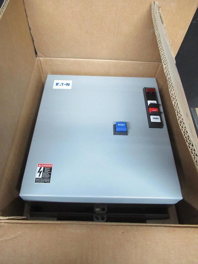 EATON MOTOR CONTROL STARTER ECN0721EHA NEMA: 1 W/ AN19DN0 27 AMP NEMA SIZE 1