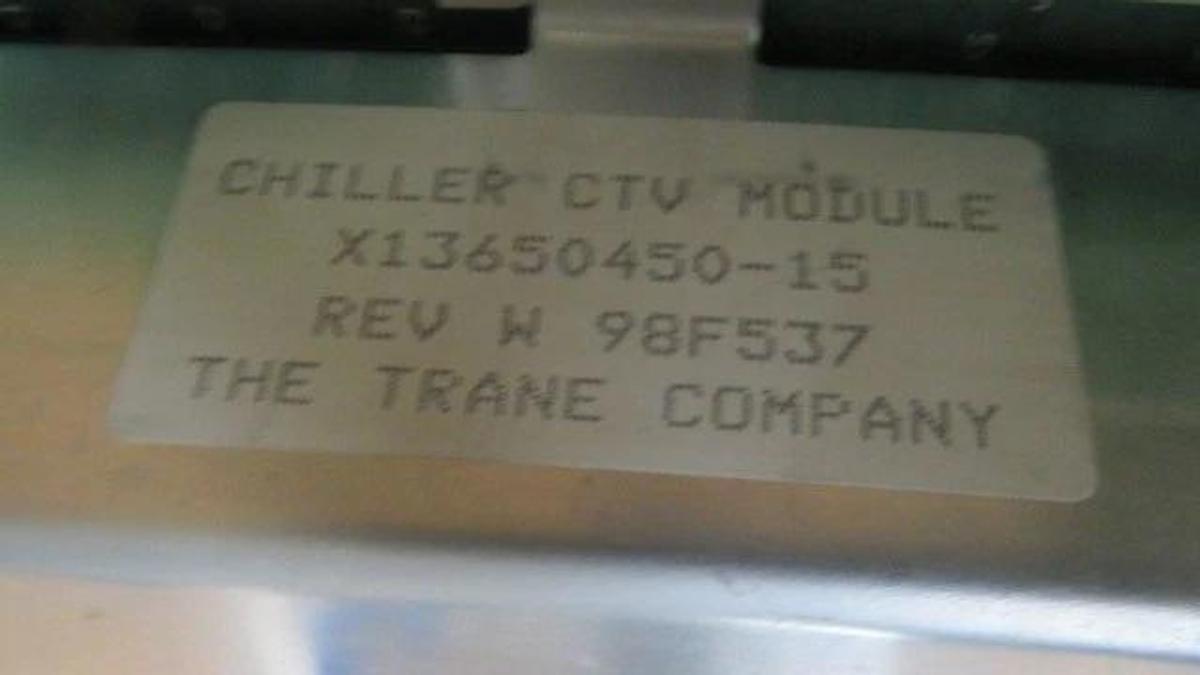 Used TRANE COMPANY CHILLER CTV MODULE CAT# X13650450-15 REV. W **WARRANTY INCLUDED**