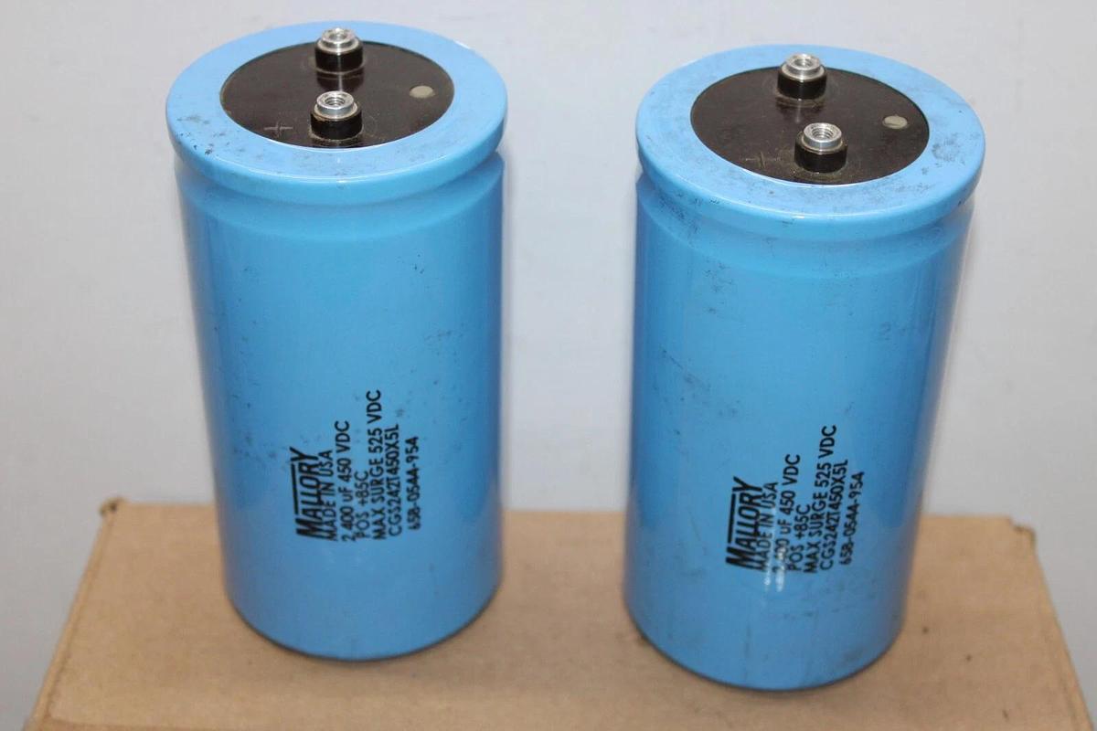 Used LOT OF 2 MALLORY CAPACITOR 2400 uF 450 VDC CGS242T450X5L 658-0544-954 *WARRANTY*