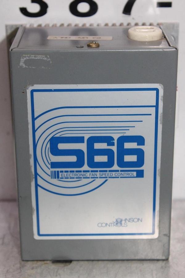 Used JOHNSON CONTROLS S66 ELECTRONIC FAN SPEED CONTROLLER S66DC-1 8 AMP 480 VAC
