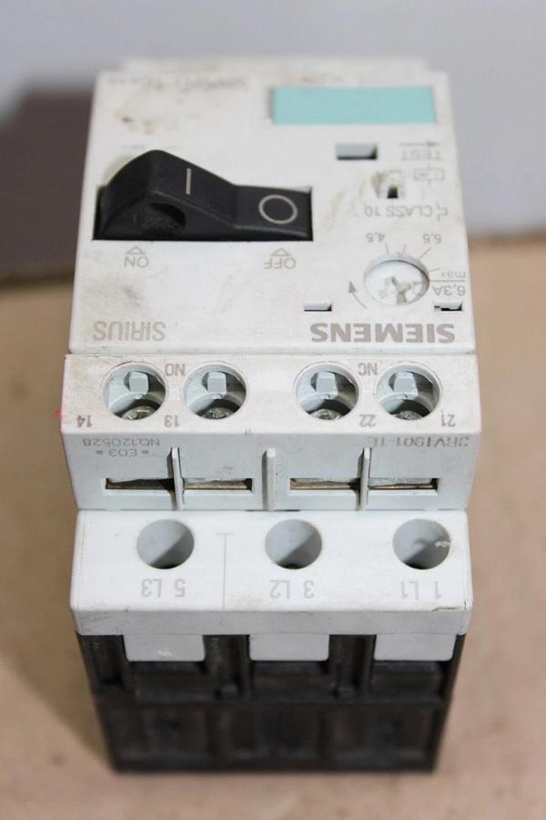 Used SIEMENS MANUAL MOTOR STARTER 3RV1011-1GA10 600 VAC 6.3 AMP 5HP **WARRANTY**