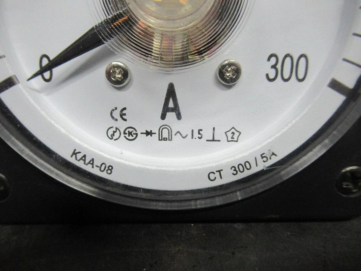 Used LIGHT STAR AMPERAGE METER KAA-08 CT-300/5A 0-300 AMPS **WARRANTY**