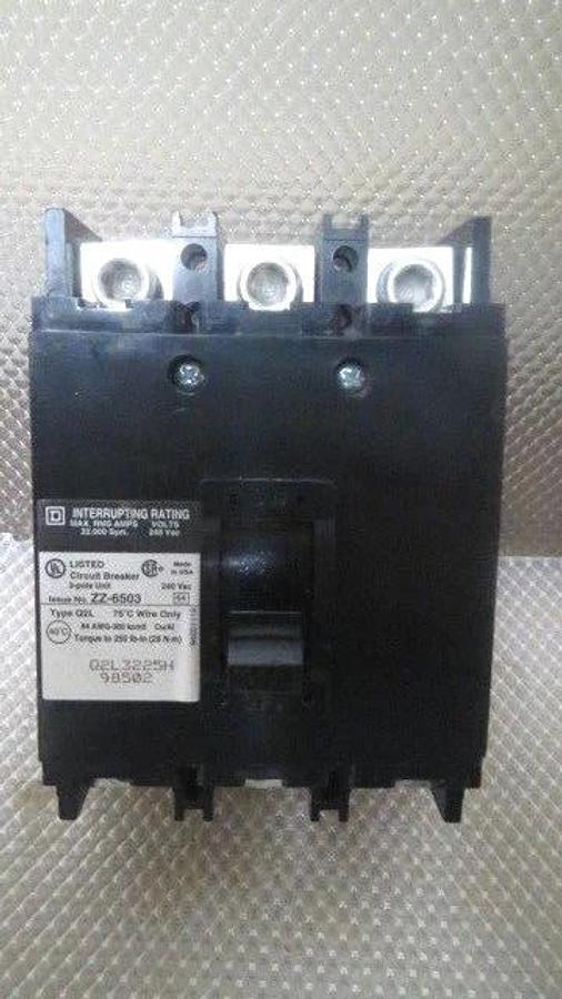 Used SQUARE D BREAKER 225 AMP 240 VAC 3 POLE MODEL Q2L3225H **WARRANTY INCLUDED**