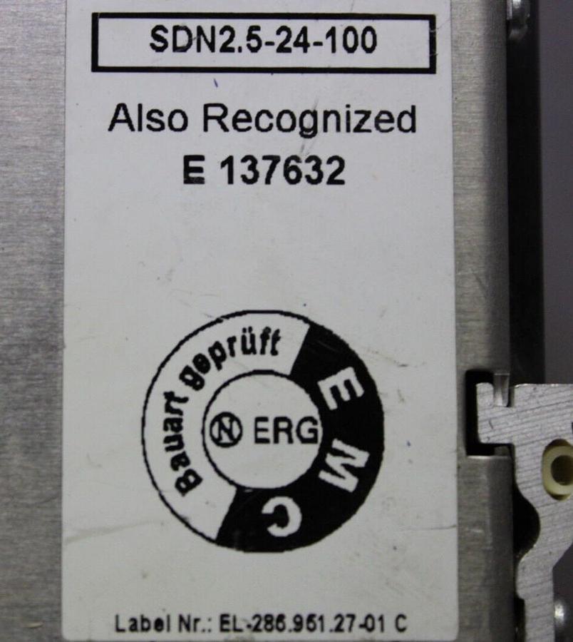 Used SOLA POWER SUPPLY SDN2.5-24-100 24 VDC 2.5 AMP 230 VAC 1.3 AMP *WARRANTY*
